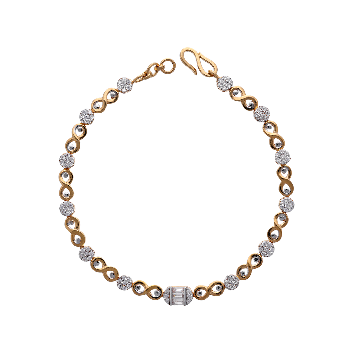 Two-Tone Bracelet with Circular Motifs