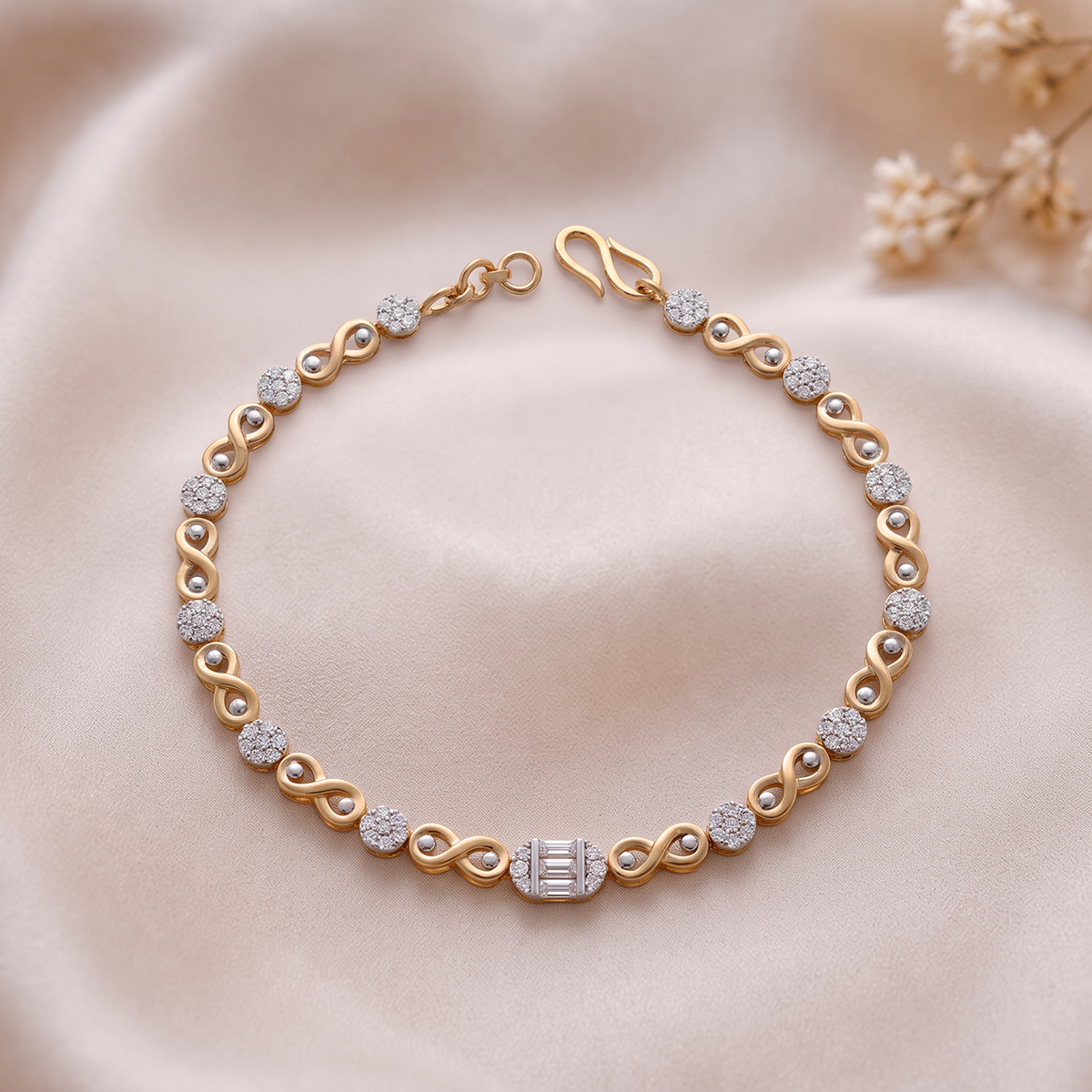 Two-Tone Bracelet with Circular Motifs