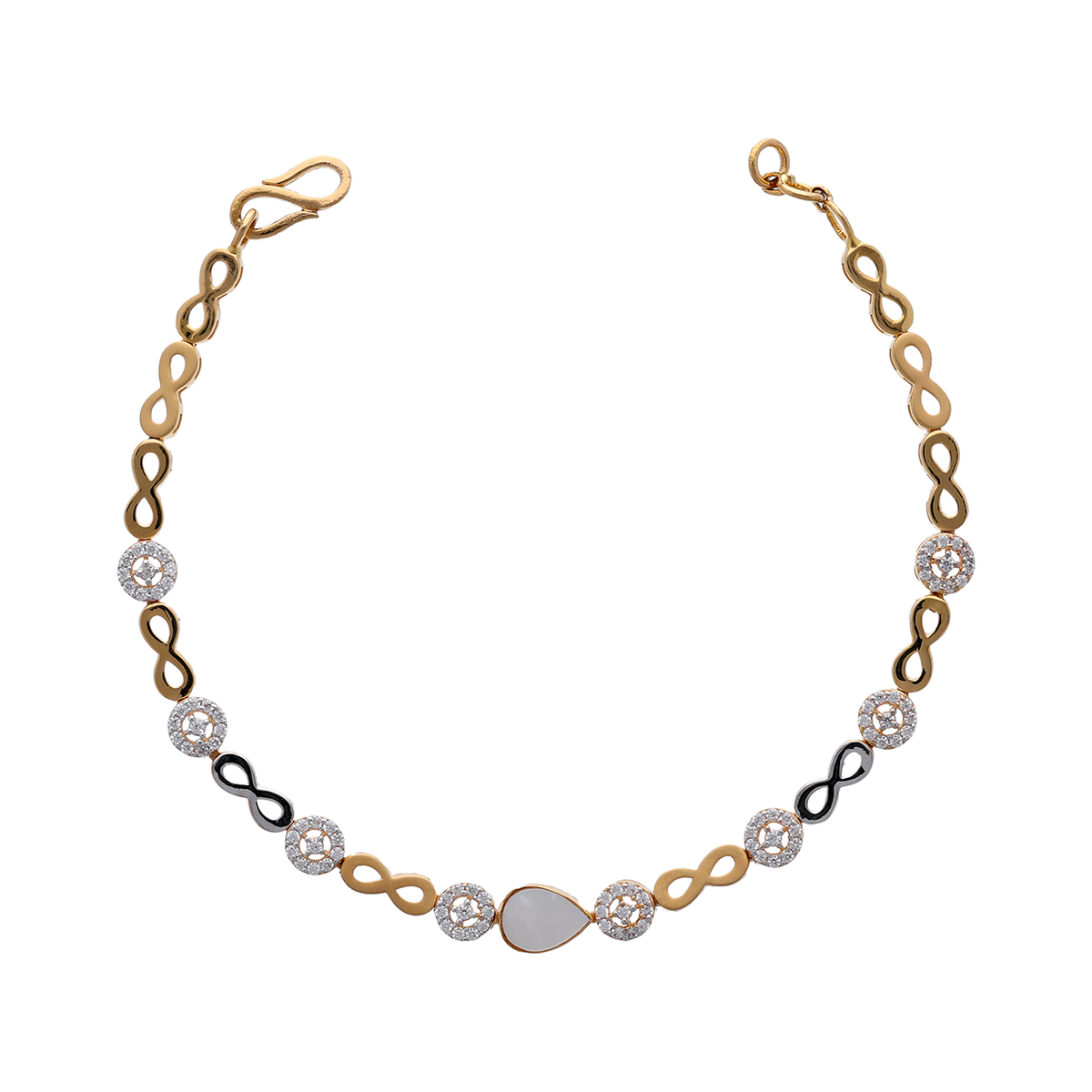Two-Tone Bracelet with Graduated Circular Motifs