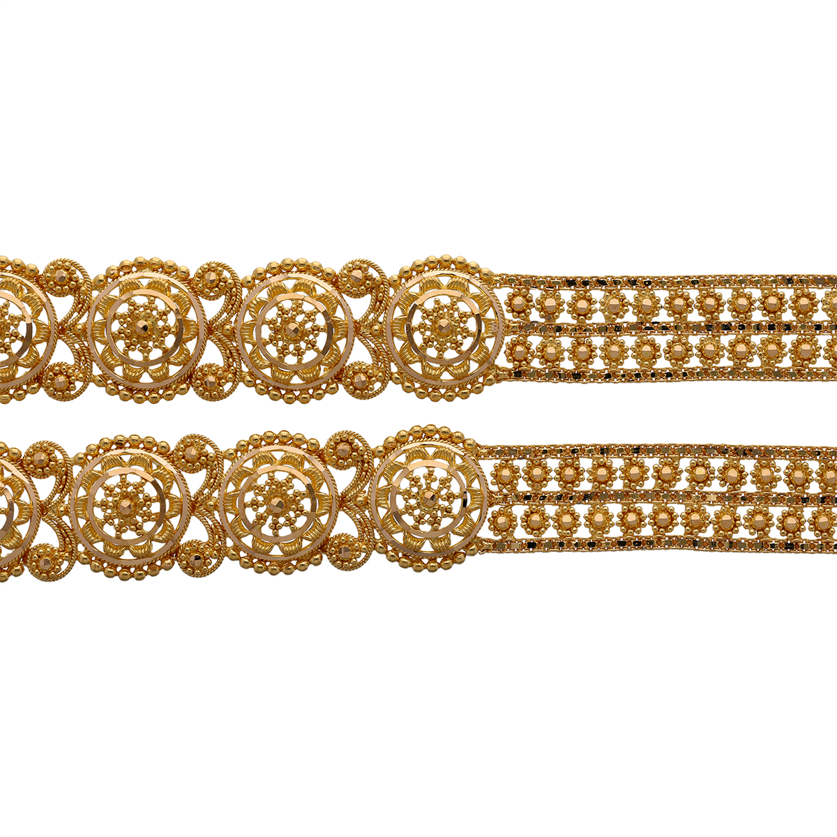 Long Temple-Inspired Gold Necklace