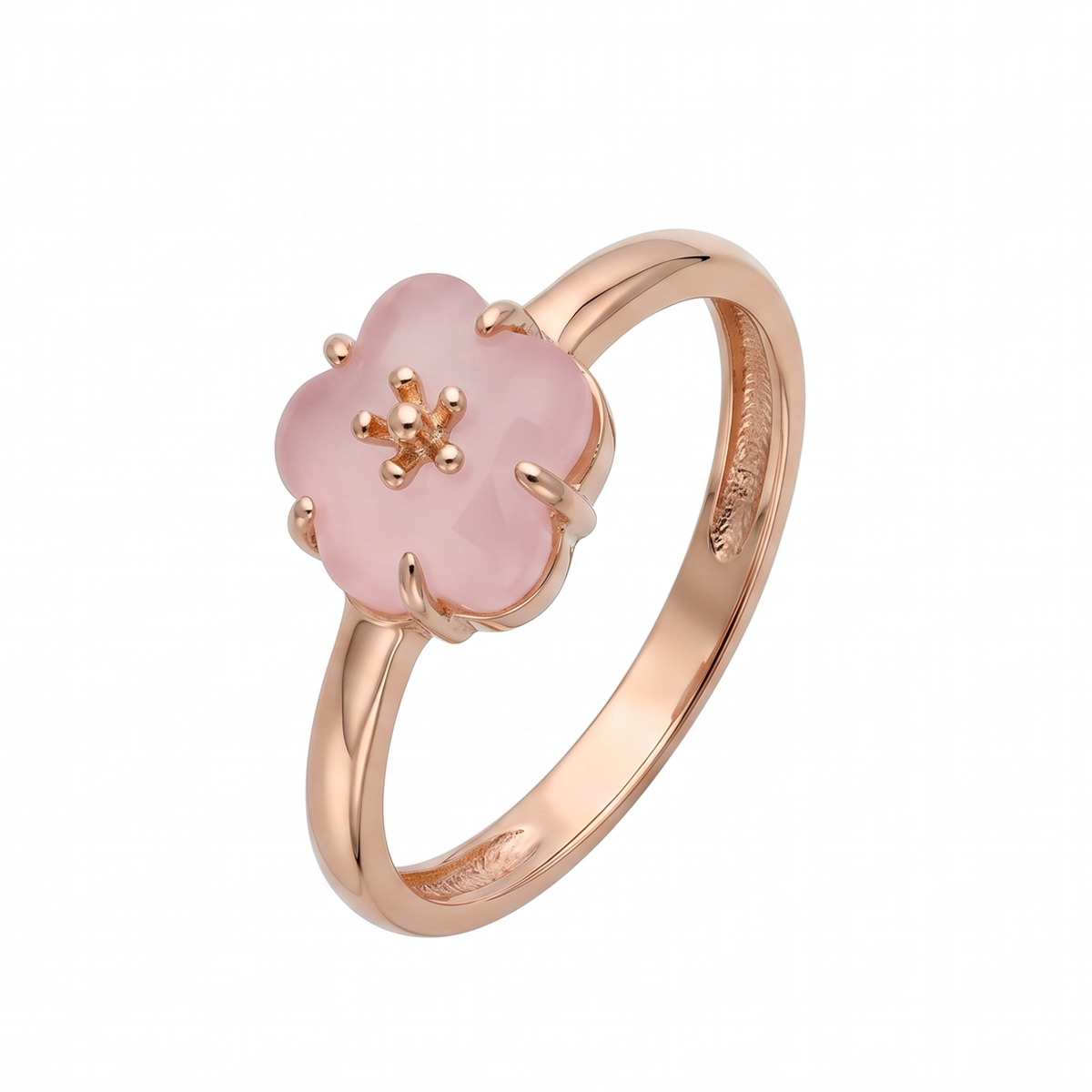 Blush Blossom Rose-Tone Floral Ring
