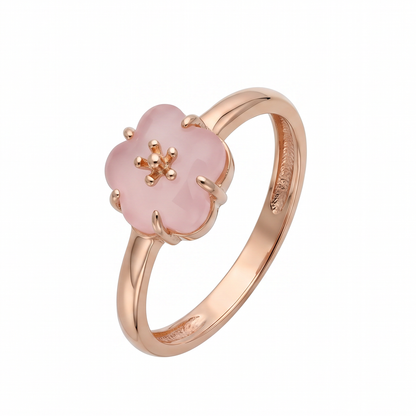 Blush Blossom Rose-Tone Floral Ring