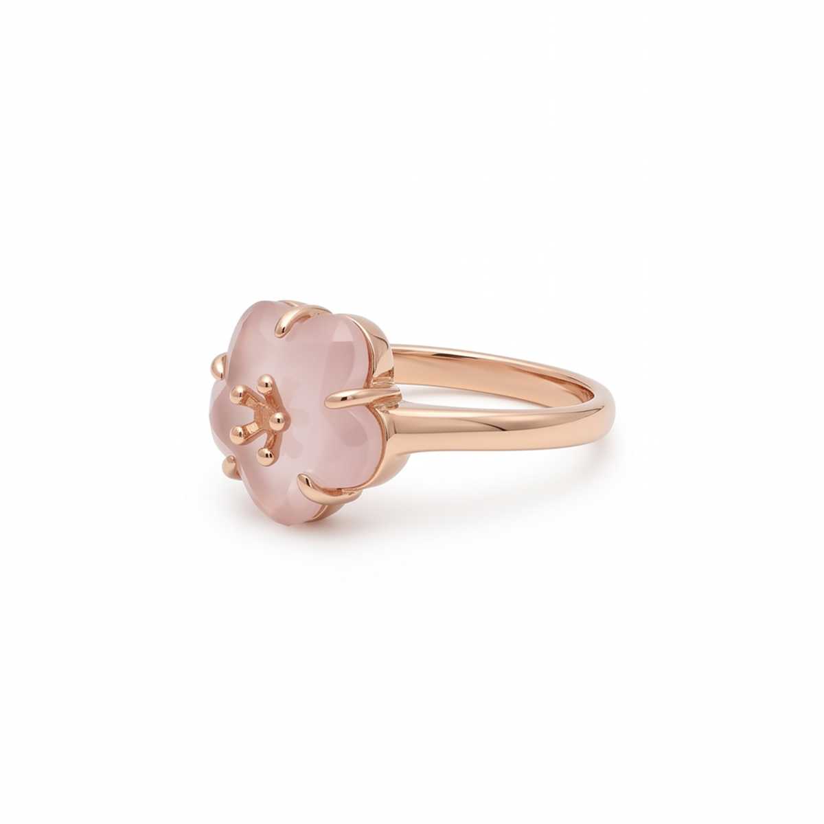 Blush Blossom Rose-Tone Floral Ring
