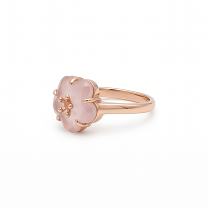 Blush Blossom Rose-Tone Floral Ring