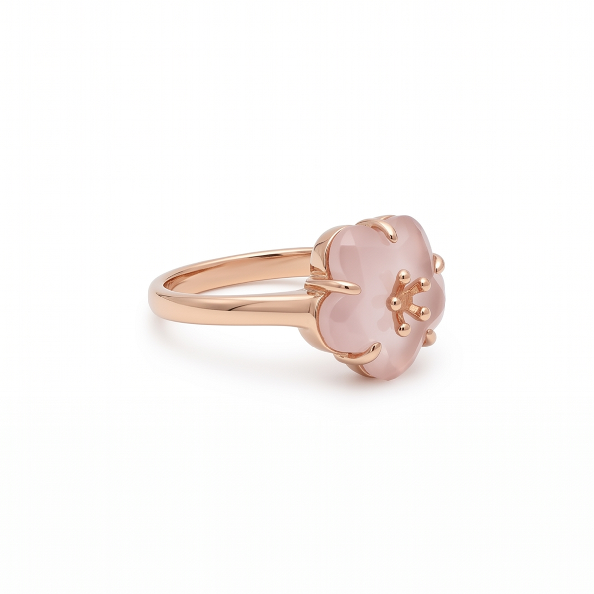Blush Blossom Rose-Tone Floral Ring