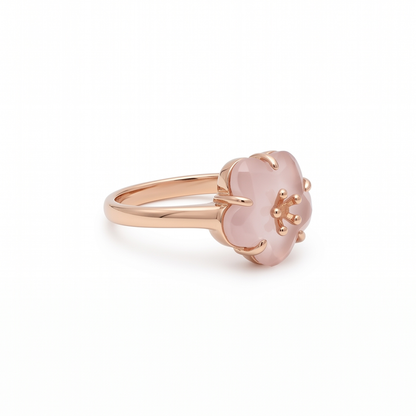 Blush Blossom Rose-Tone Floral Ring