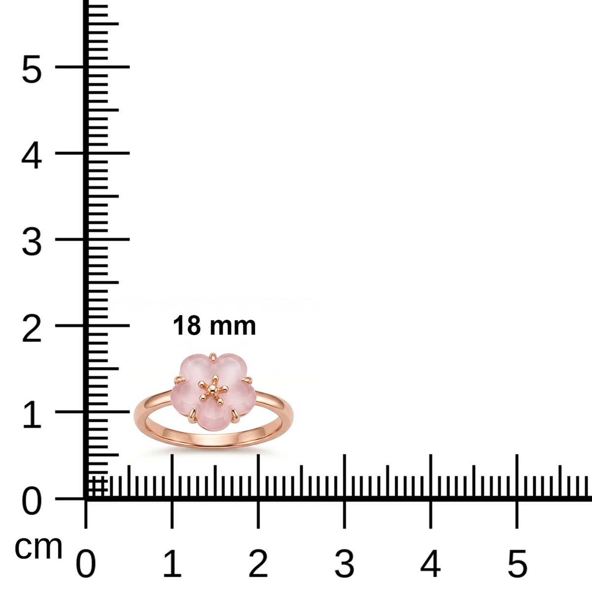 Blush Blossom Rose-Tone Floral Ring