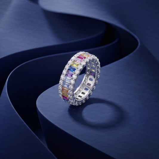 Rainbow Eternity Ring