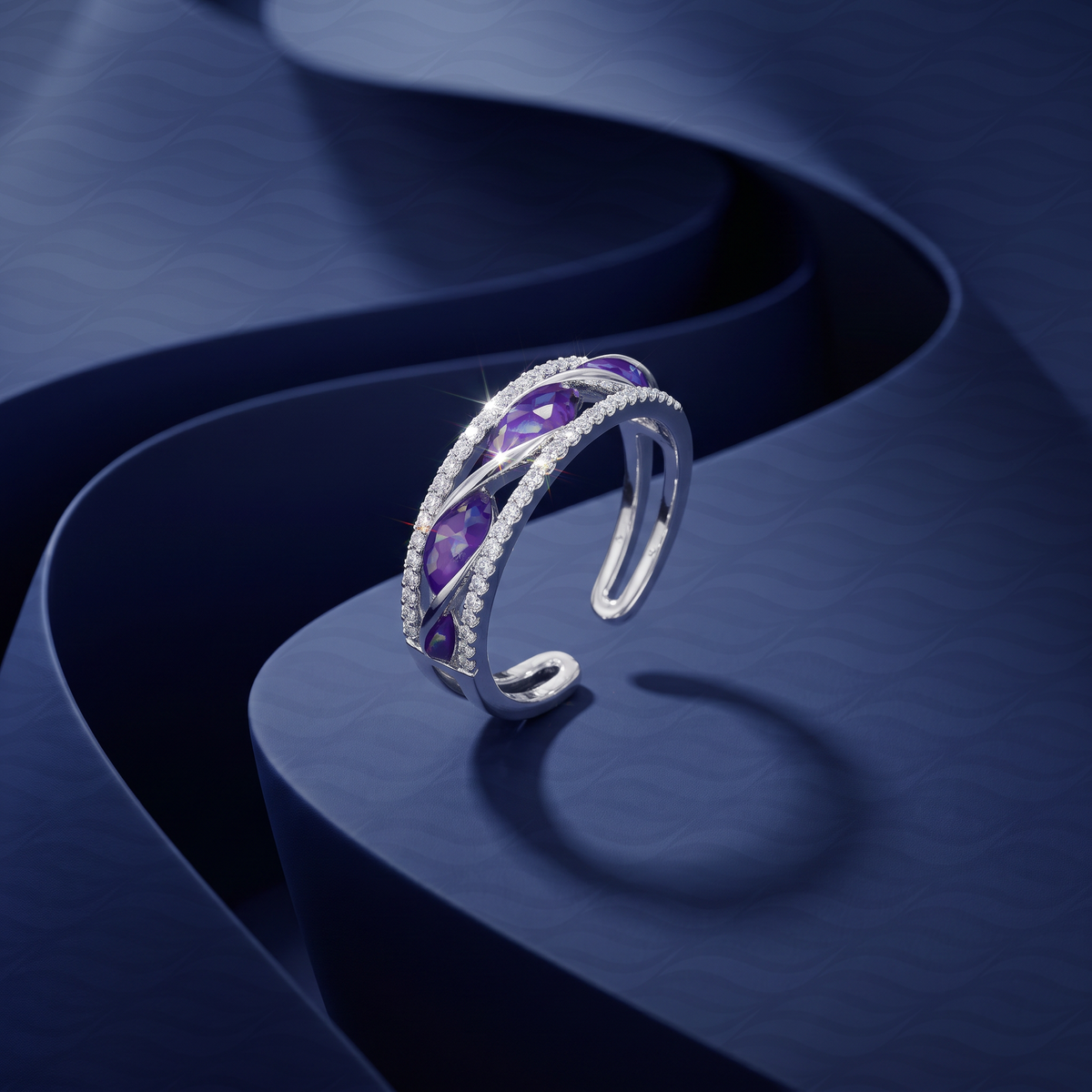 Purple Wave Ring