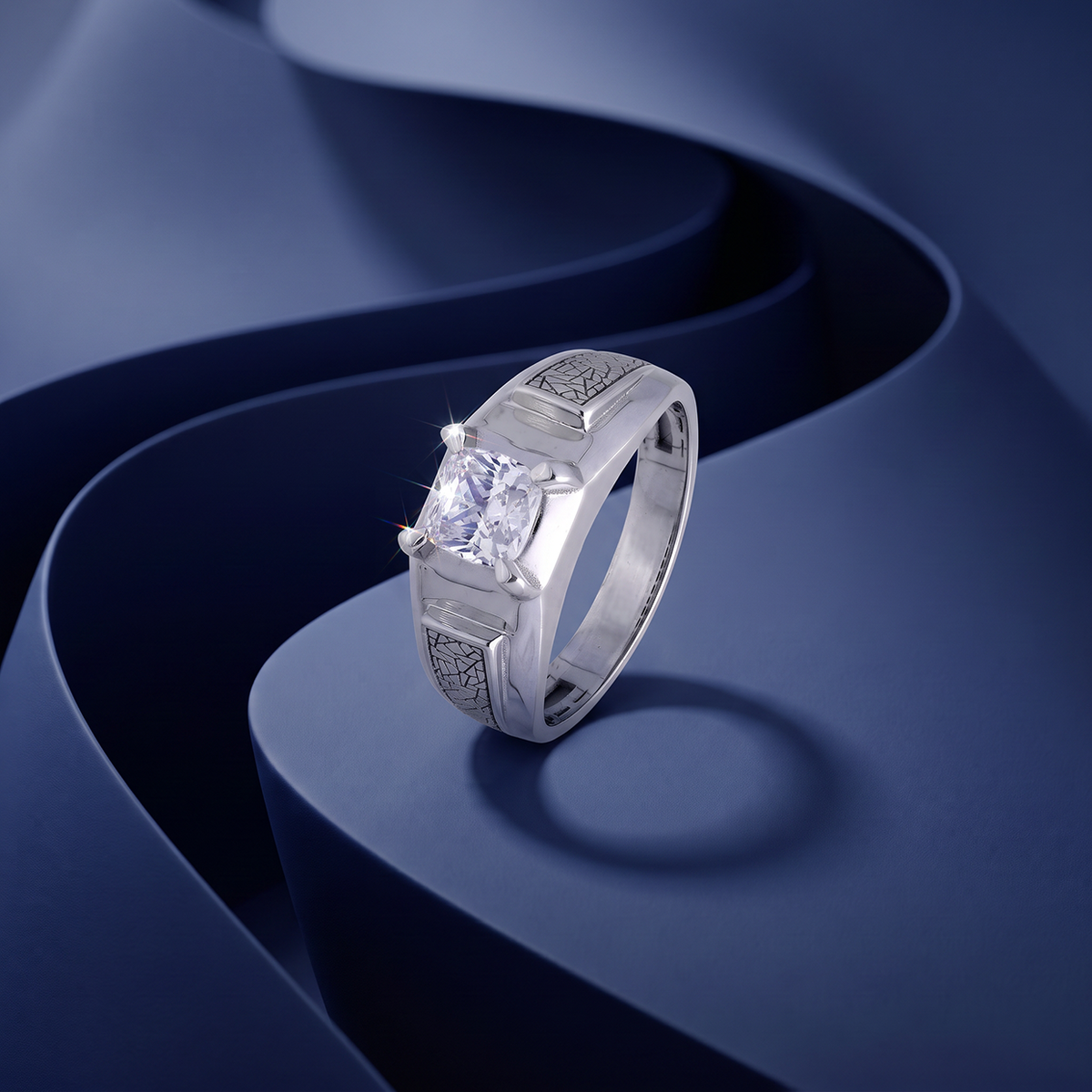 Crown Square Statement Ring