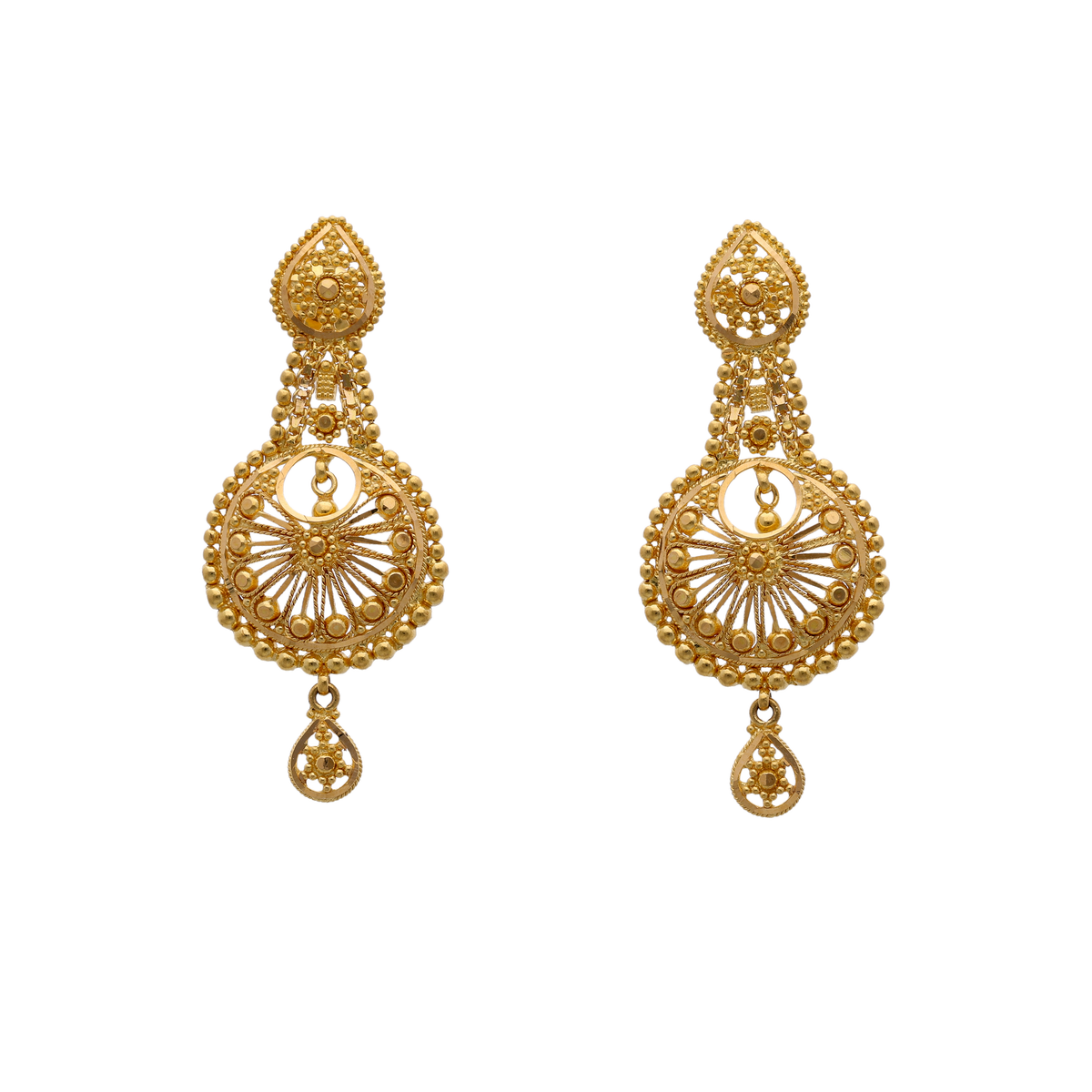 Graceful Gold Choker with Central Drop